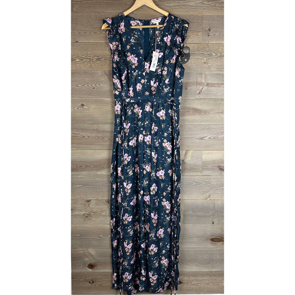 NWT Rebecca Taylor Silk Emilia Teal Jumpsuit - Picture 2 of 5